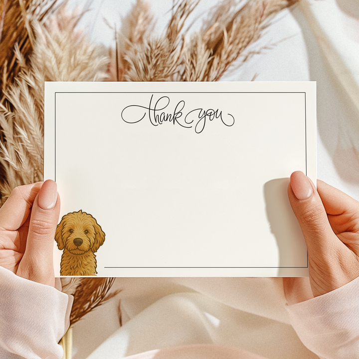 Personalized Dog Portrait Thank You Card