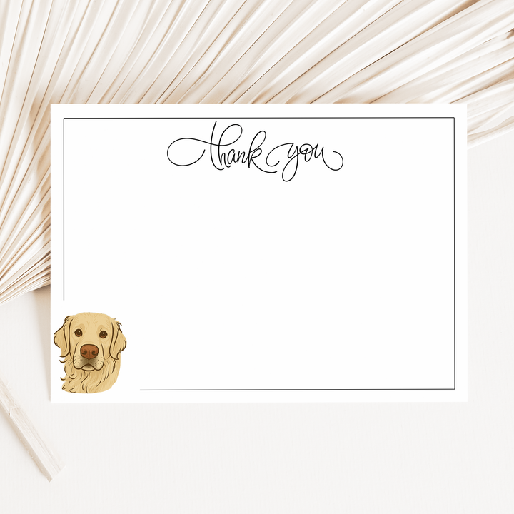 Personalized Dog Portrait Thank You Card