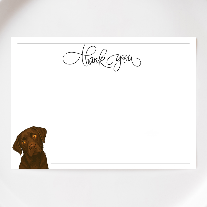 Personalized Dog Portrait Thank You Card