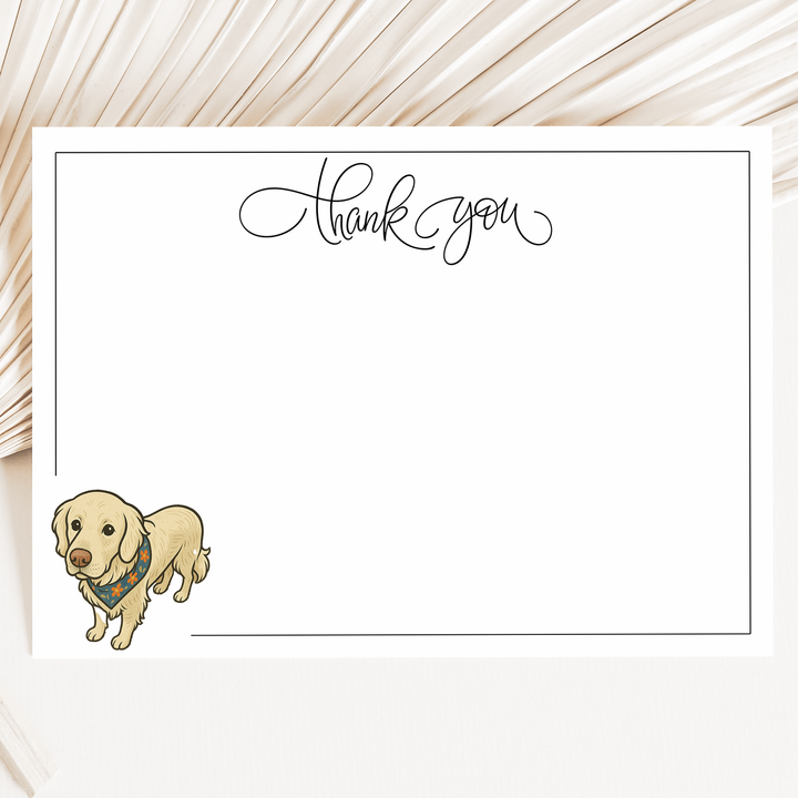 Personalized Dog Portrait Thank You Card