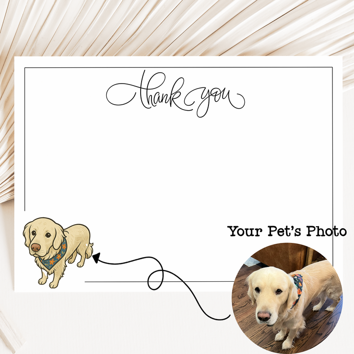 Personalized Dog Portrait Thank You Card