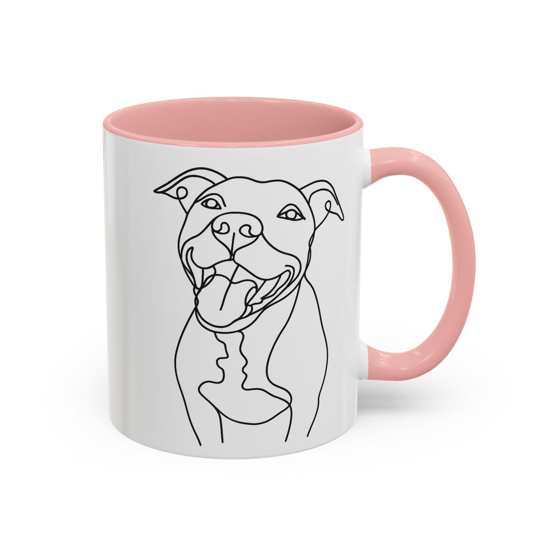 Personalized Dog Mug with Line Art Portrait