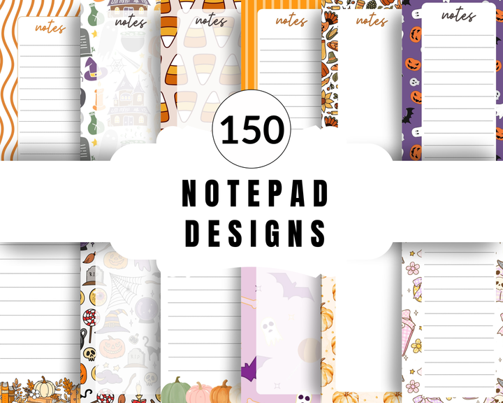 150 Editable Notepad Design - Canva - Commercial Use