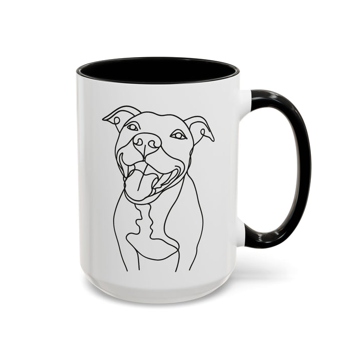 Personalized Dog Mug with Line Art Portrait