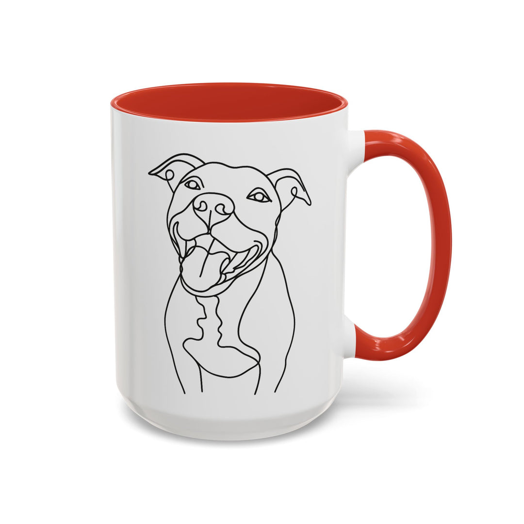 Personalized Dog Mug with Line Art Portrait