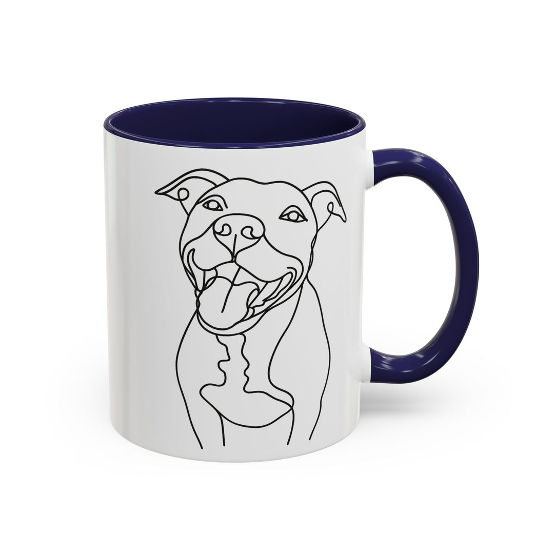Personalized Dog Mug with Line Art Portrait