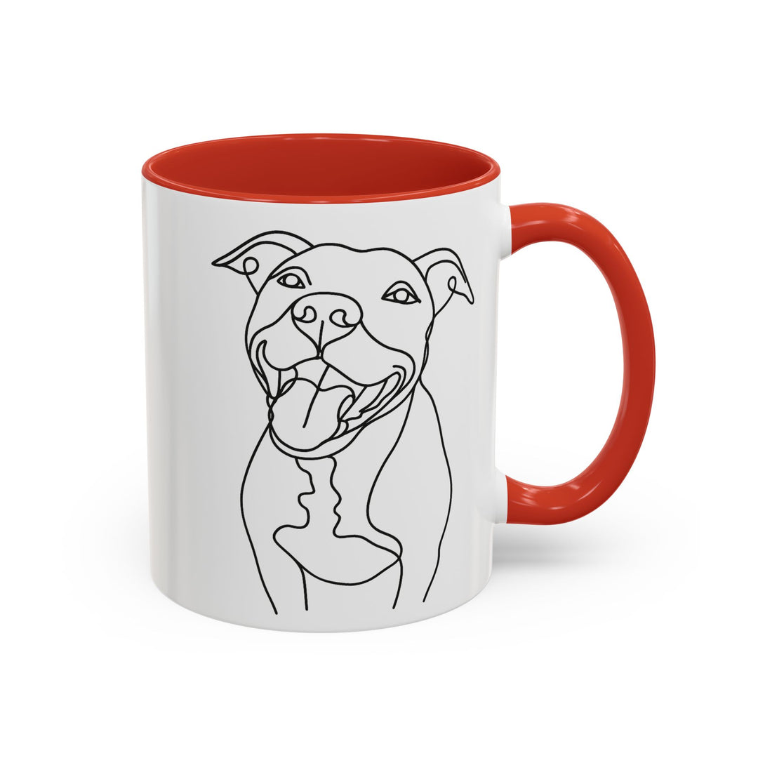 Personalized Dog Mug with Line Art Portrait