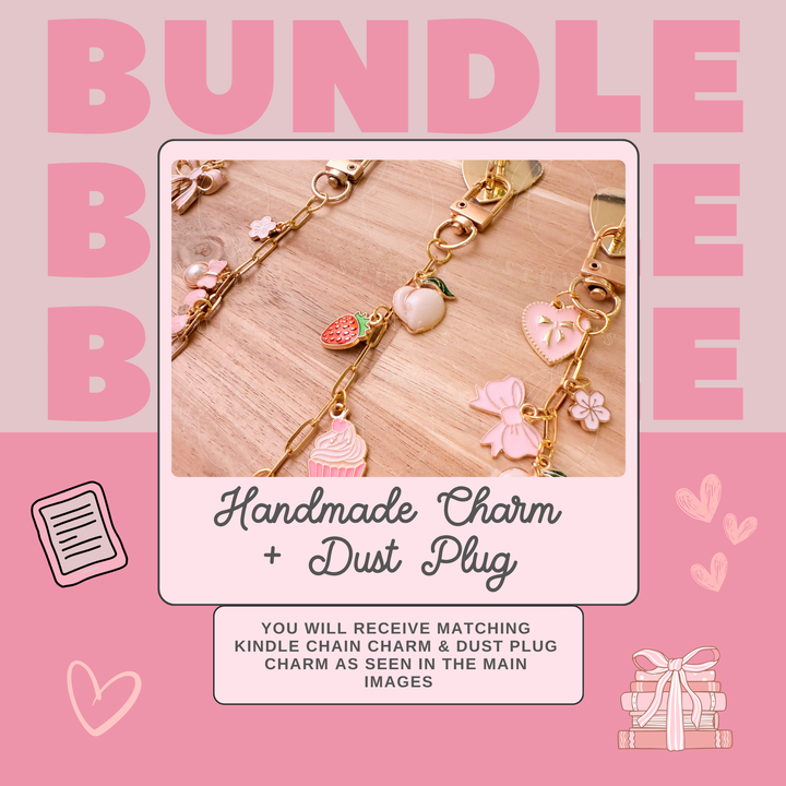 Kindle Accessory Bundle with 6 Inserts, 1 Charm, 1 Dust Plug & 20 Stickers