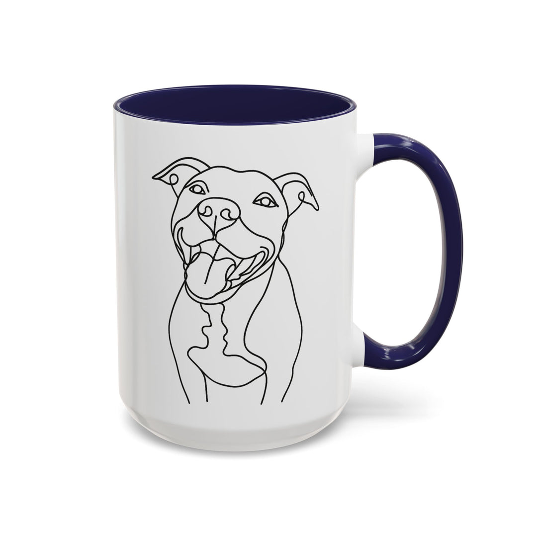 Personalized Dog Mug with Line Art Portrait