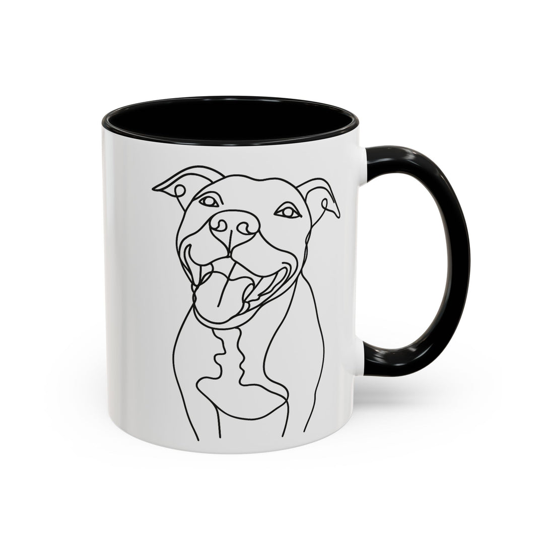 Personalized Dog Mug with Line Art Portrait