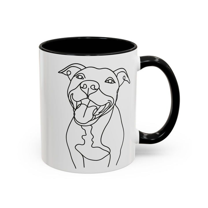 Personalized Dog Mug with Line Art Portrait
