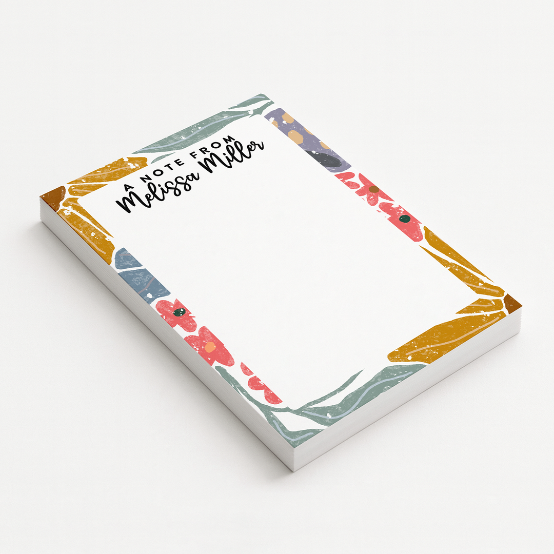 Personalized Notepad Abstract | Multiple Sizes | Stationery