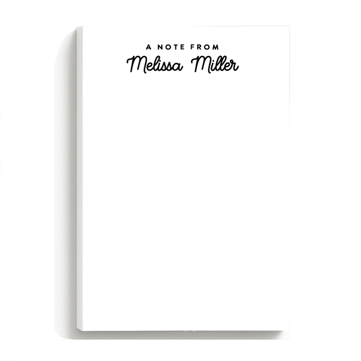 Personalized Notepad Minimalist | Multiple Sizes | Stationery