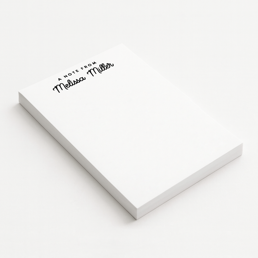 Personalized Notepad Minimalist | Multiple Sizes | Stationery