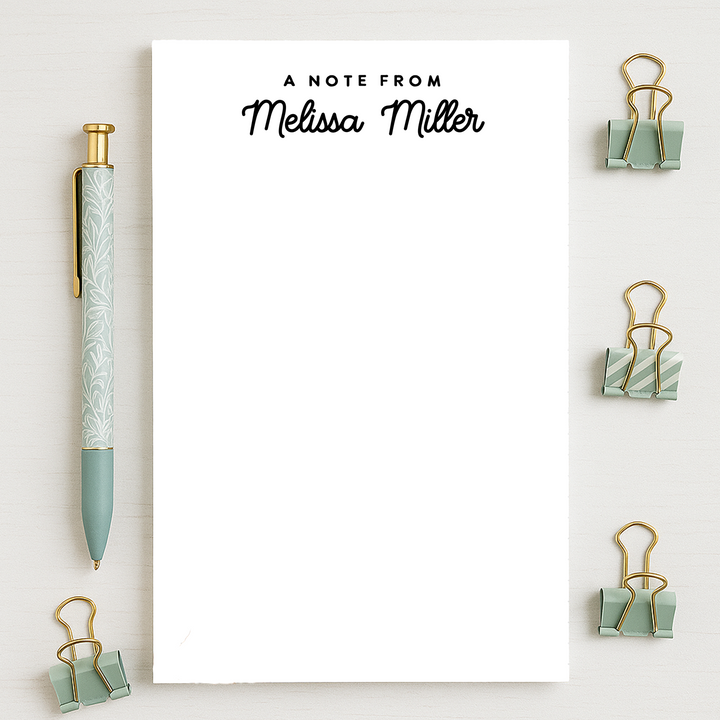 Personalized Notepad Minimalist | Multiple Sizes | Stationery