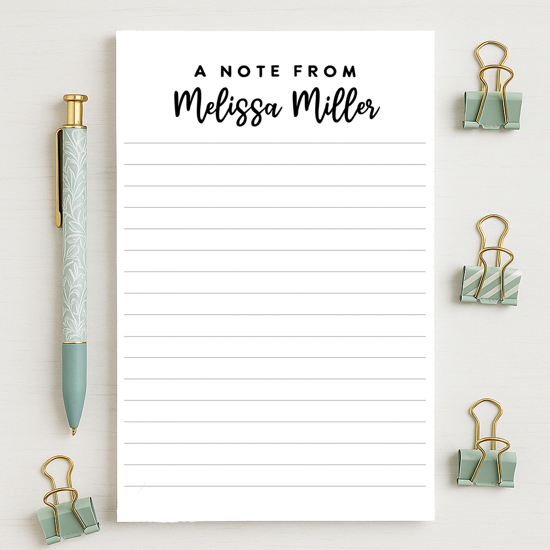 Personalized Notepad Soft Lined | Multiple Sizes | Stationery