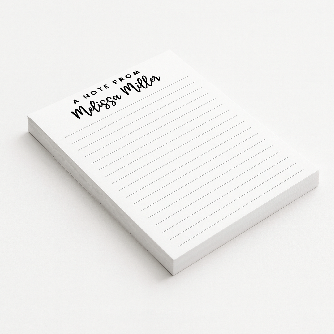 Personalized Notepad Soft Lined | Multiple Sizes | Stationery
