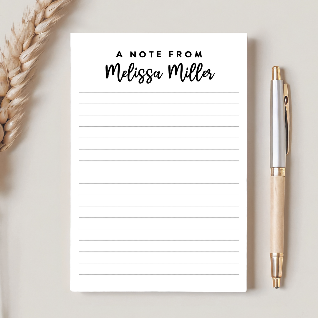 Personalized Notepad Soft Lined | Multiple Sizes | Stationery