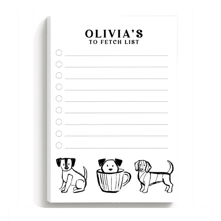 Personalized To Do Notepad for Dog Mom