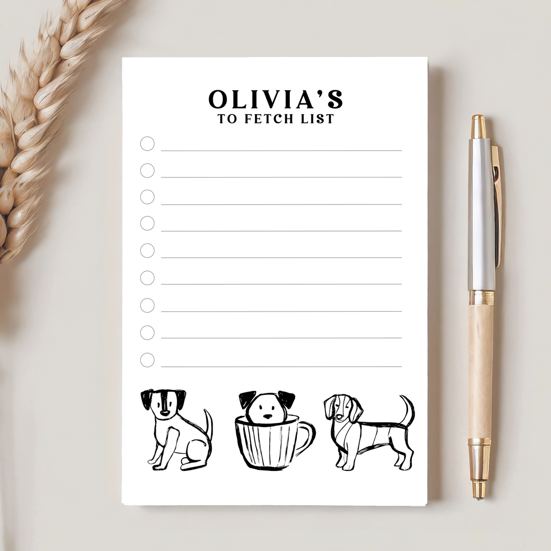 Personalized To Do Notepad for Dog Mom