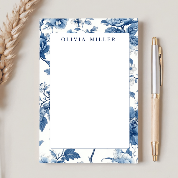 Personalized Notepad, Chinoiserie Stationery