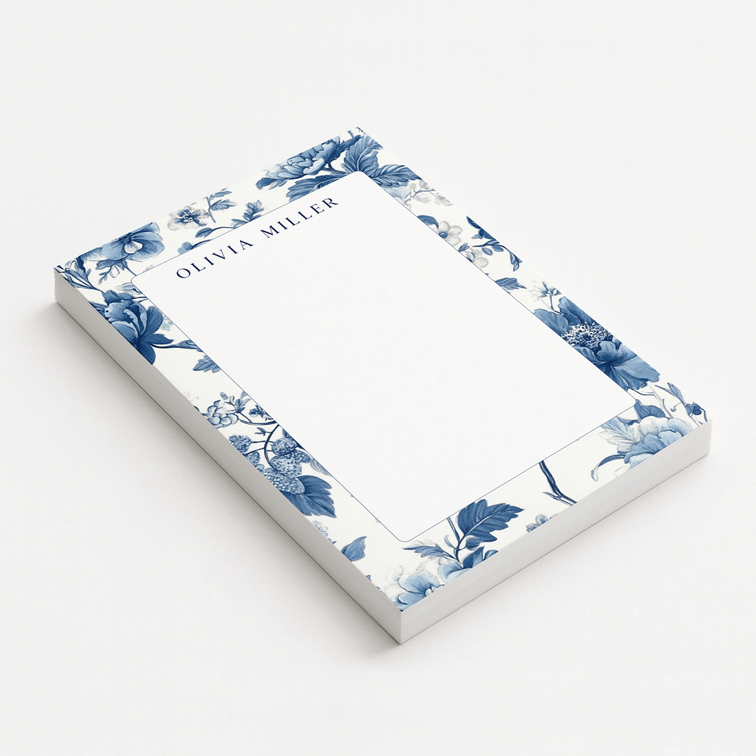 Personalized Notepad, Chinoiserie Stationery