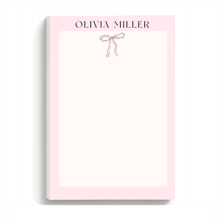 Personalized Notepad - Pink Coquette - Stationery