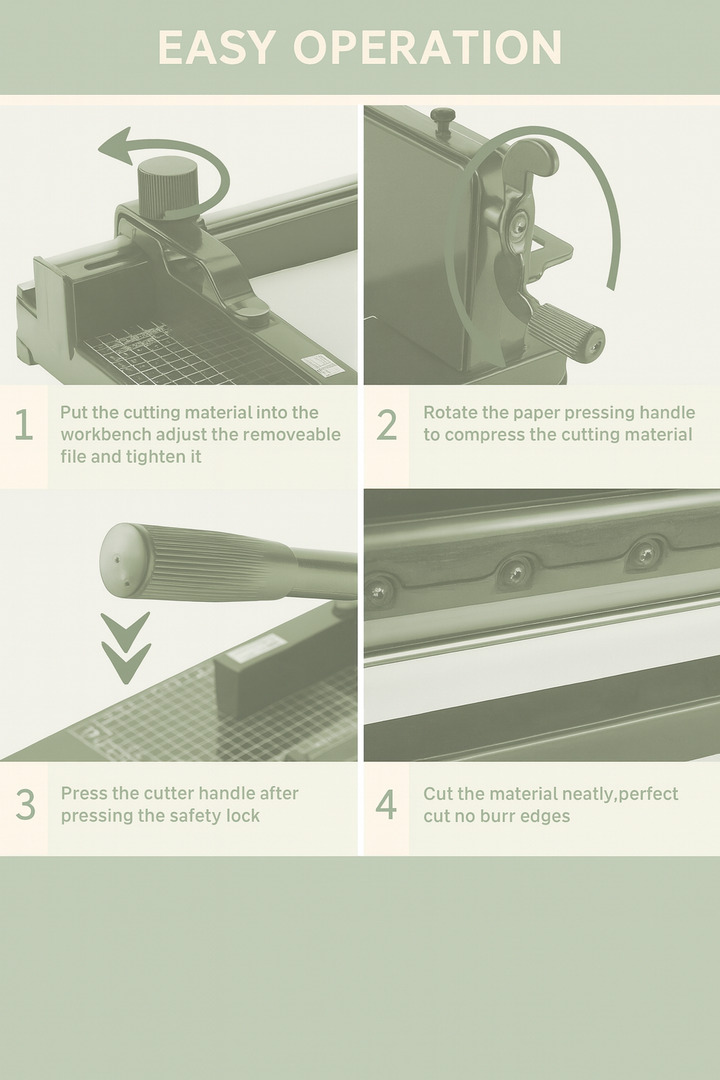Heavy Duty Paper Cutter - 400 Sheets Capacity