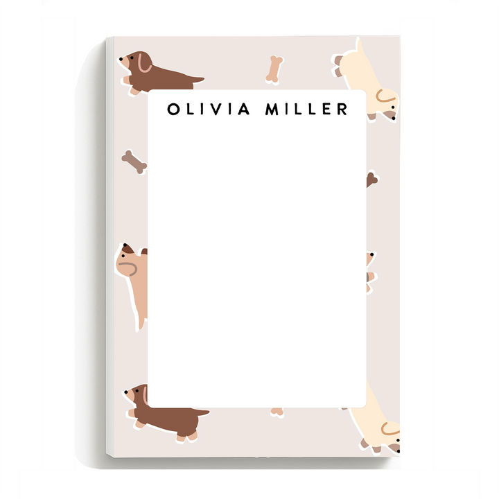 Personalized Dachsund Notepad