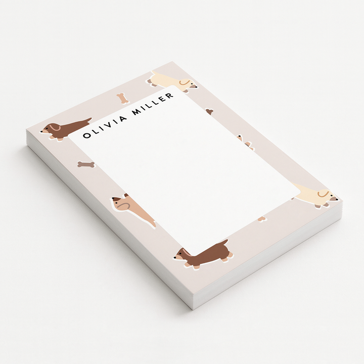 Personalized Dachsund Notepad
