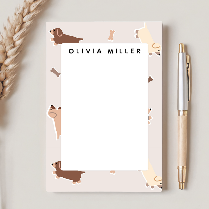 Personalized Dachsund Notepad