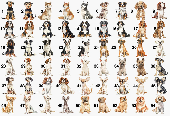 Custom Dog Breed Notepad with Personalized Name