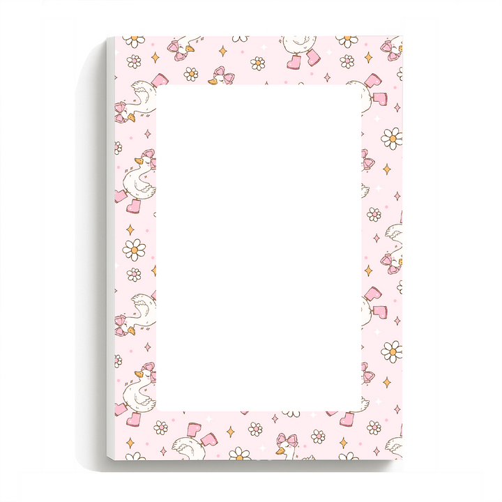 Silly Goose Notepad, Cute Memo Pad 5"x7"