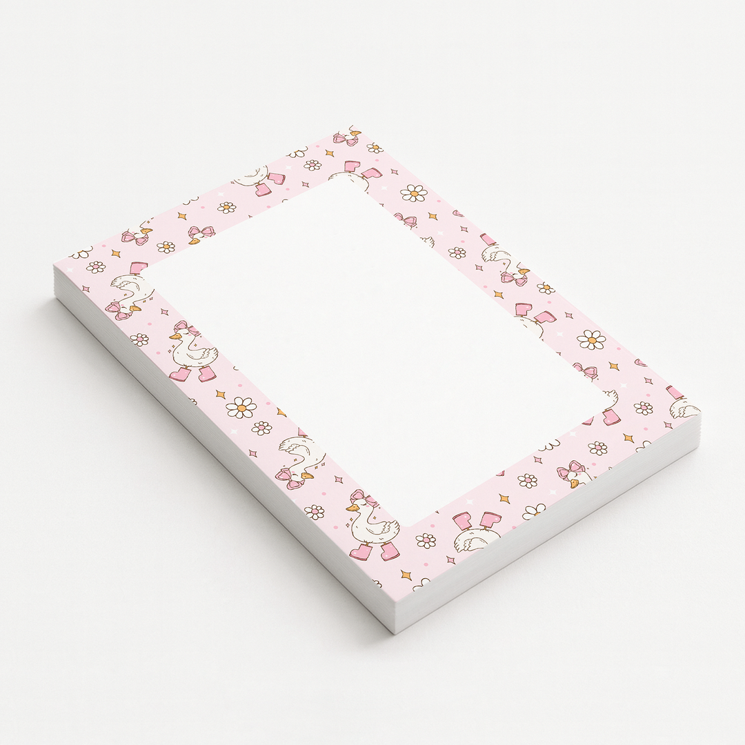 Silly Goose Notepad, Cute Memo Pad 5"x7"