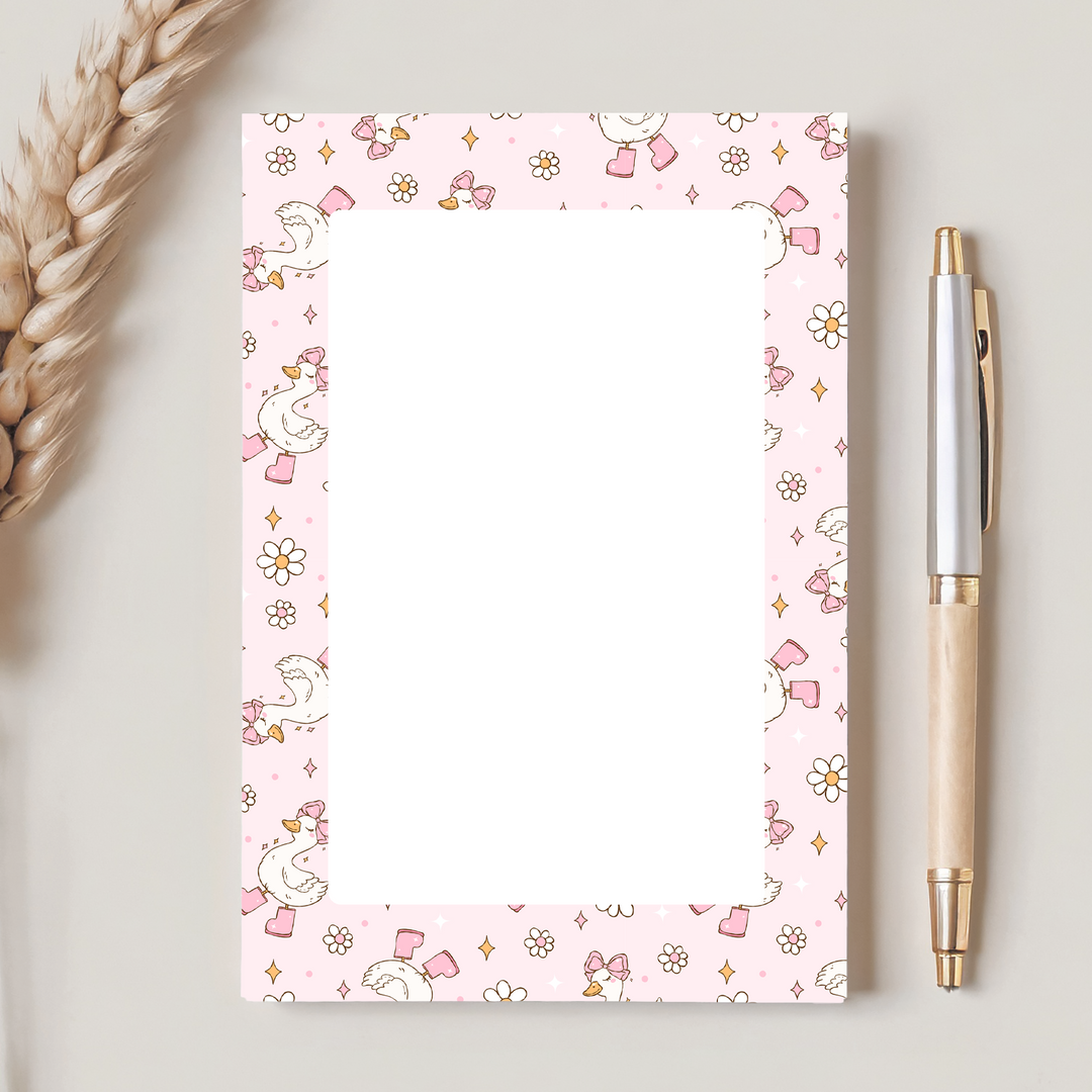 Silly Goose Notepad, Cute Memo Pad 5"x7"