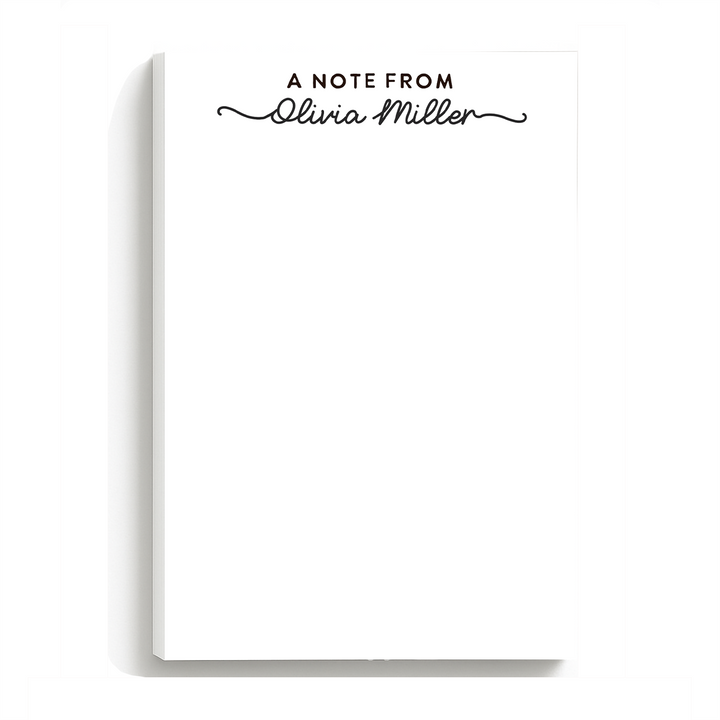 Personalized Notepad Minimalist, Custom Stationery