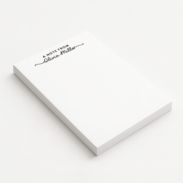 Personalized Notepad Minimalist, Custom Stationery