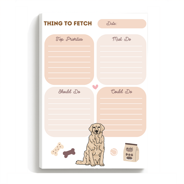Custom Ugly Dog Art To Do Notepad, Cute Dog Mom Gift