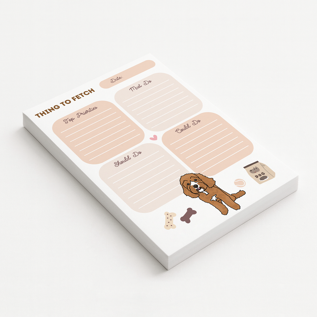 Custom Ugly Dog Art To Do Notepad, Cute Dog Mom Gift