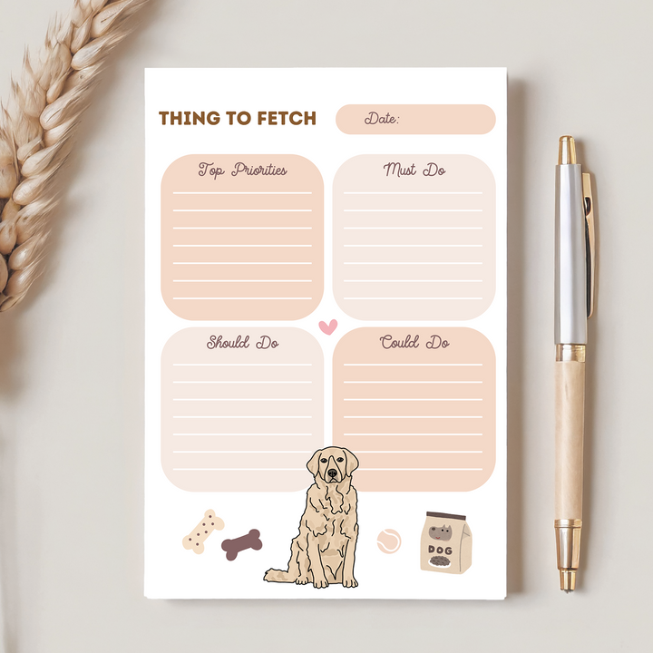 Custom Ugly Dog Art To Do Notepad, Cute Dog Mom Gift