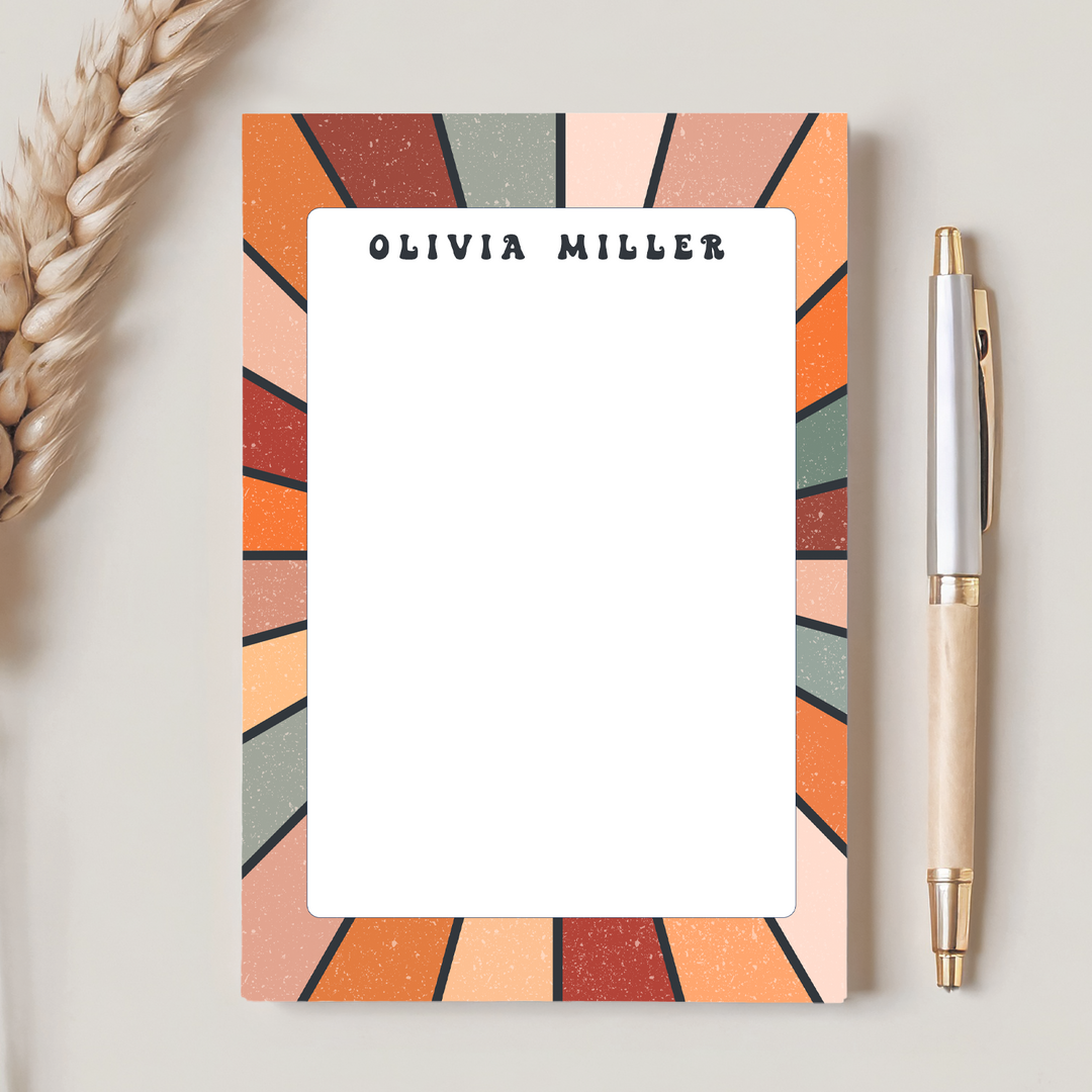 Personalized Notepad Flowers, Custom Stationery