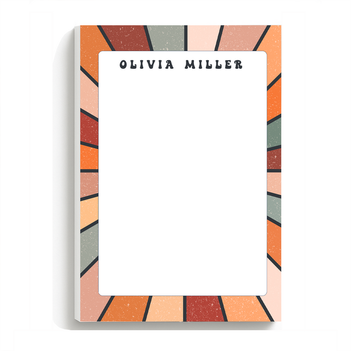 Personalized Notepad Flowers, Custom Stationery
