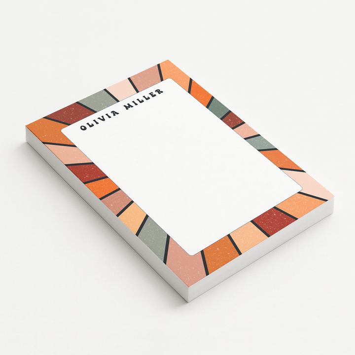 Personalized Notepad Flowers, Custom Stationery