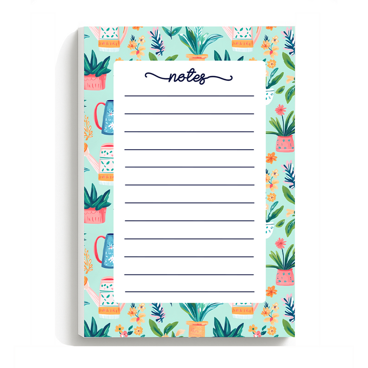 Plant Lover Notes Notepad, Cute Memo Pad 5"x7"