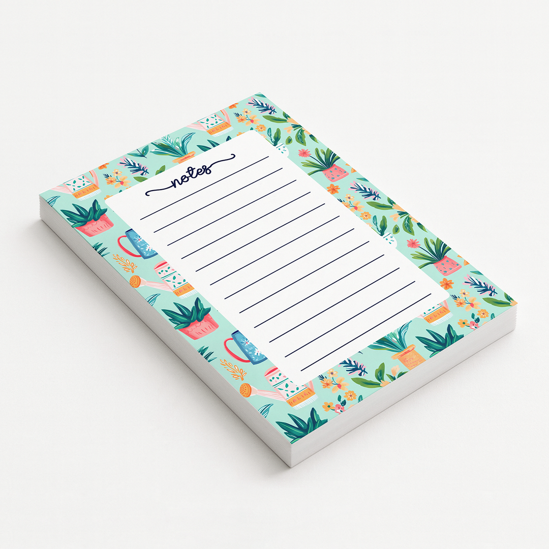 Plant Lover Notes Notepad, Cute Memo Pad 5"x7"