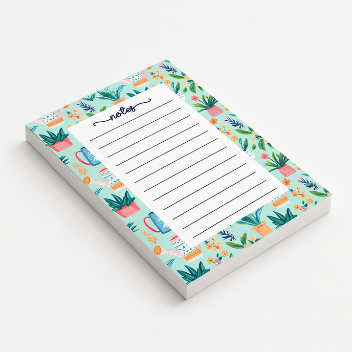 Plant Lover Notes Notepad, Cute Memo Pad 5"x7"
