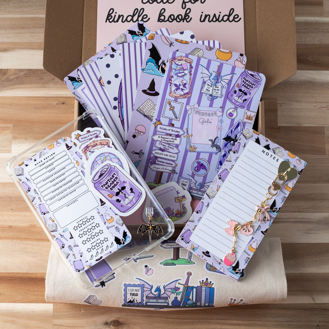 Purple Romantasy Bookish Blind Date with A Kindle Box, Kindle Accessories
