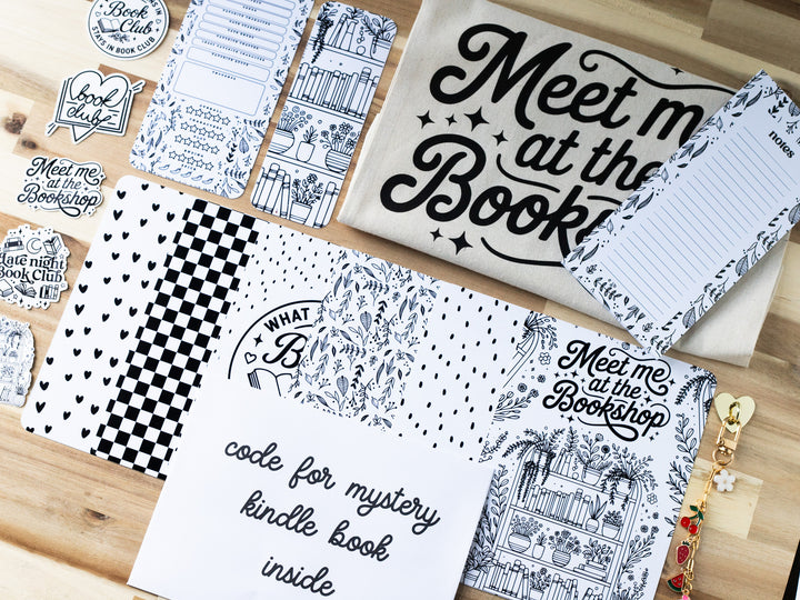 Minimalist Blind Date with A Kindle Box with Kindle Accessories