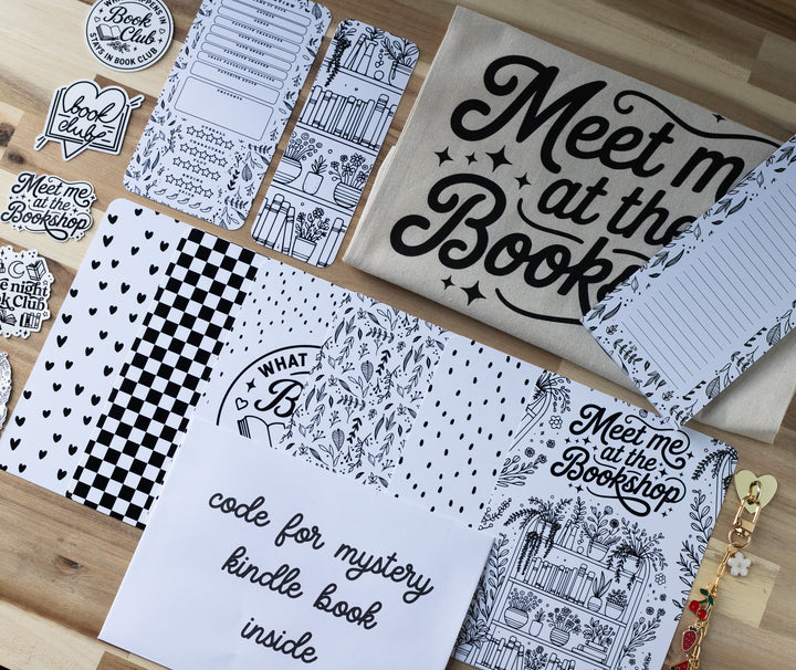 Minimalist Blind Date with A Kindle Box with Kindle Accessories