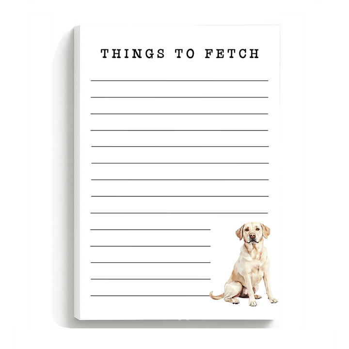 Labrador Retriever Notepad, Cute Dog Memo Pad 5"x7"